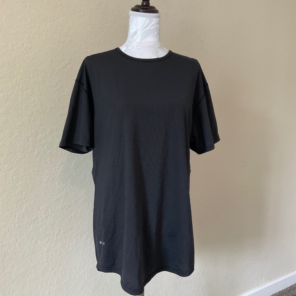 BYLT Basics Performance Shirt Mens Large Black Activewear Athletic Gym Training